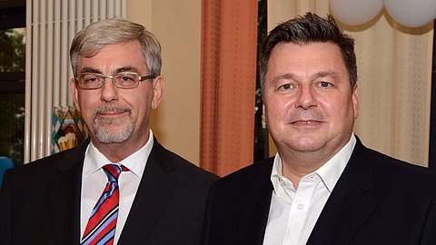 Innensenator Andreas Geisel in der Seniorenstiftung Prenzlauer Berg